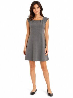 Banana Republic Gray Wool Blend Career Sheath Dress